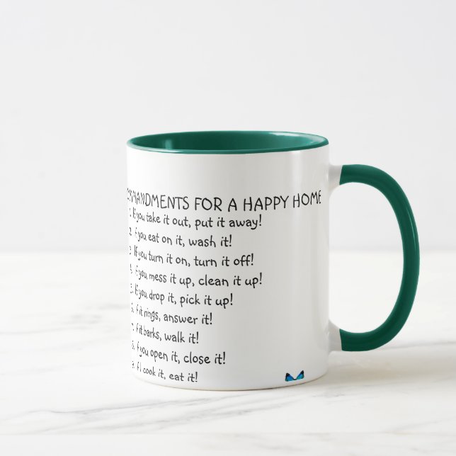 10 COMMANDEMENTS DE MOM 15 oz. Mug (Droite)