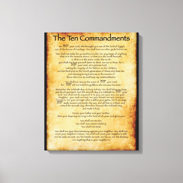 10 Commandements - Toile (Recto)