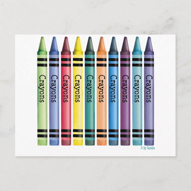 10 Crayons Postkarte (Vorderseite)