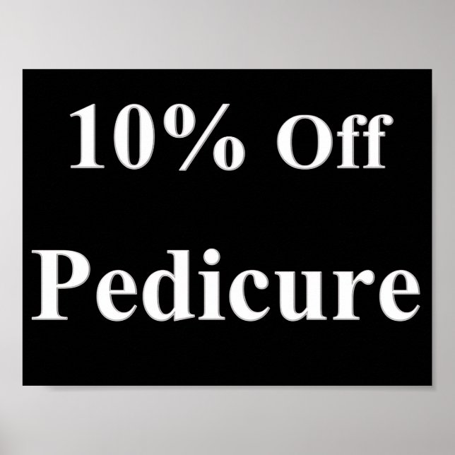 10% de réduction sur la pédicure Poster Matte (Devant)