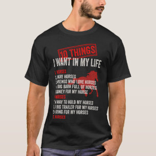 10 Dinge, die ich mit Pferden zu meinem Leben Gewo T-Shirt