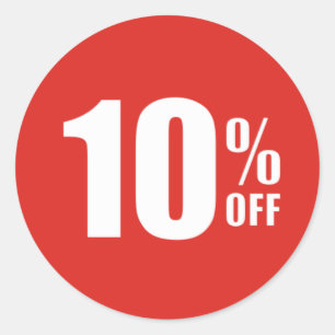 10% Dix Pour Cent De Remise Sticker