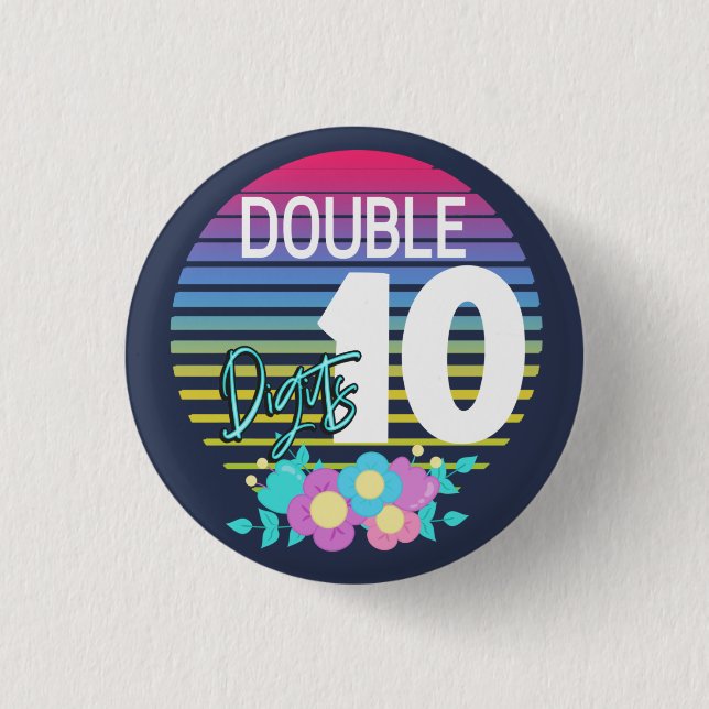 10 Double Digits Button (Vorderseite)