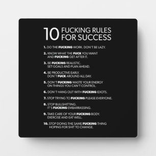10 Erfolgsregeln - Motivierend Fotoplatte