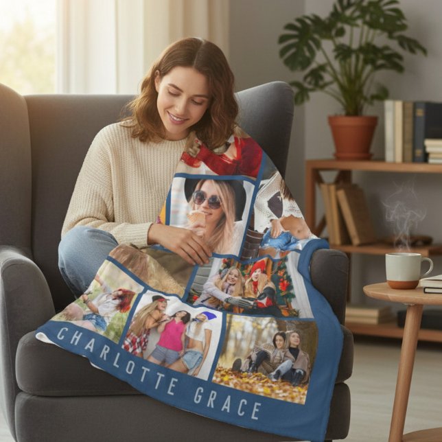 10 Foto Einfache Moderne Minimal Blauer Stilname Fleecedecke (Von Creator hochgeladen)