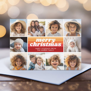 10 Foto Grenze - Frohe Weihnachten Retro Linie Art