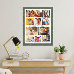 10 Foto Moderne Sterne Stilvolle Grüne Bezeichnung Leinwanddruck<br><div class="desc">10 Foto Modern Stars Die stilvolle Leinwand "Green Name" Wall Art bietet Ihnen zehn Ihrer Lieblingsfotos für eine einfache und schnelle Aufnahme Ihres eigenen Fotos. Personalisieren Sie sich mit Ihrem Namen und umgeben von einem einfachen Sternmuster auf grünem Hintergrund. Macht ein perfektes Geschenk für Weihnachten, Geburtstage, Muttertag, Schwestern, beste Freunde...</div>