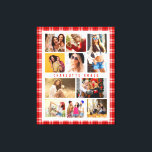 10 Foto Moderne Trendy Red Kariert Stylish Name Leinwanddruck<br><div class="desc">10 Foto Modern Trendy Red Kariert Stylish Name Canvas Print Wall Art bietet zehn Ihrer Lieblingsfotos für eine einfache und schnelle DIY hinzufügen Sie Ihre eigene Foto Collage. Personalisieren Sie mit Ihrem Namen und umgeben von einem roten karierten Muster. Macht ein perfektes Geschenk für Weihnachten, Geburtstage, Muttertag, Schwestern, beste Freunde...</div>