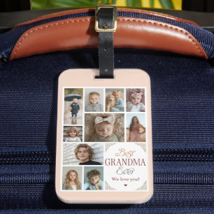 10 FotoCollage Beste Oma je Gepäckanhänger