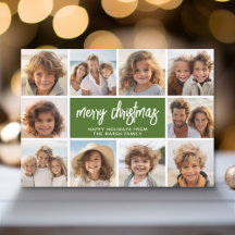 10 FotoCollage - Frohe Weihnachten Retro Streifen