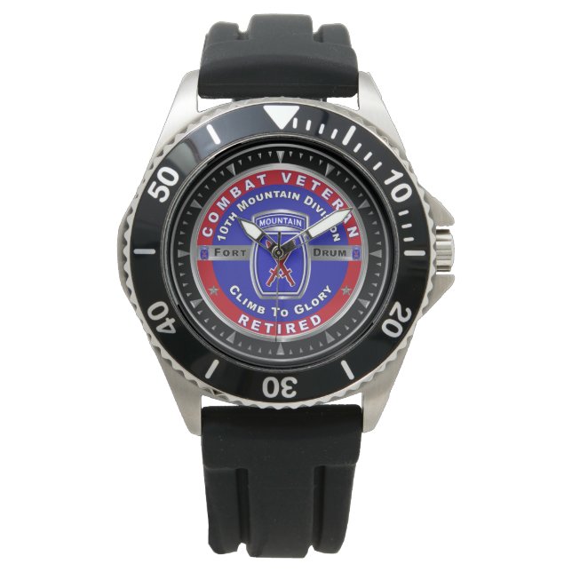 10. Gebirgsabteilung Afghanistan Veteran Armbanduhr (Vorderseite)
