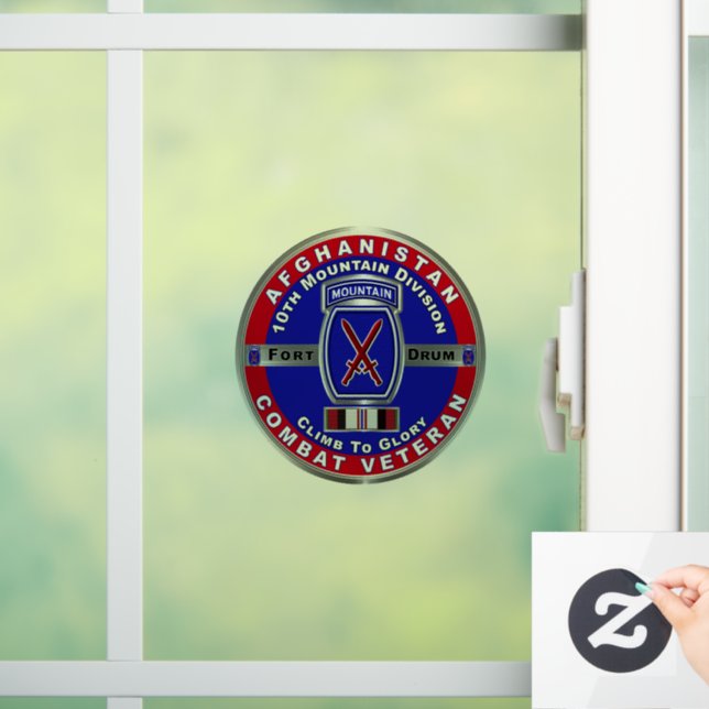 10. Gebirgsabteilung Afghanistan Veteran Fensteraufkleber (Zuhause)