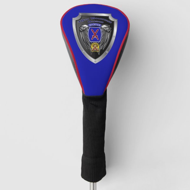 10. Gebirgsabteilung "Climb to Glory" Schild Golf Headcover (Vorderseite)