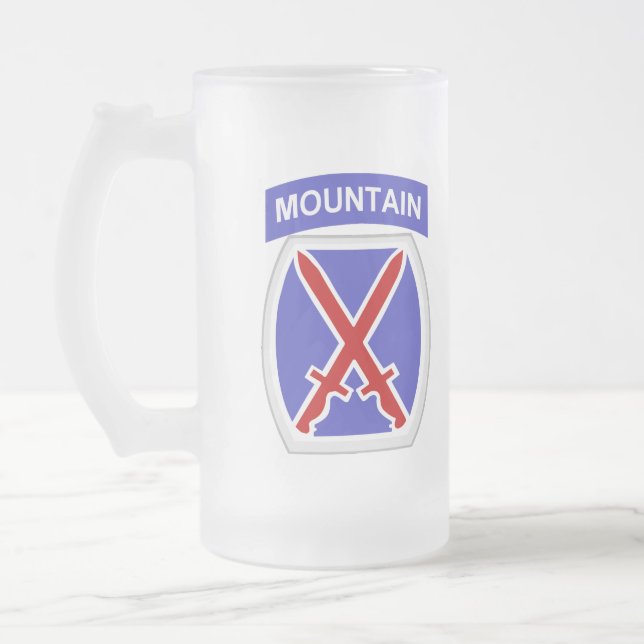 10. Gebirgsabteilung Mattglas Bierglas (Links)