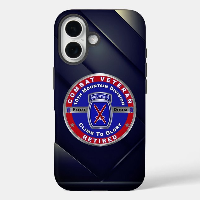 10. Gebirgsabteilung Remüde Veteran iPhone 16 Hülle (Rückseite)