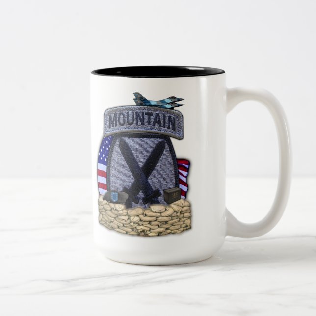 10. Gebirgsabteilungsfort drum Fleckenschale Zweifarbige Tasse (Rechts)