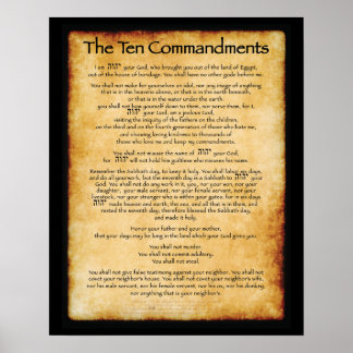 10 Gebote Poster 16 x 20