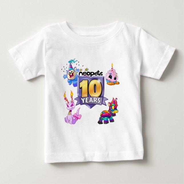 10. Geburtstag Baby T-shirt (Vorderseite)