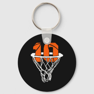 10. Geburtstag Basketball Zehn 10 Jahre Jungen Kin Schlüsselanhänger