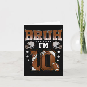 10. Geburtstag Boy Football-Spieler Bruh Im 10. Ja Karte