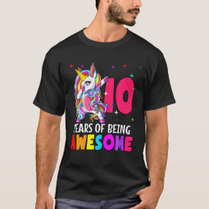 10. Geburtstag Dabbing Einhorn Party Geschenk 10 J T-Shirt