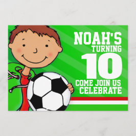 10. Geburtstag des Kinderfußball-/-fußballgrüns Einladung