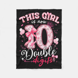 10. Geburtstag Dieses Mädchen ist jetzt 10 Doppelz Fleecedecke