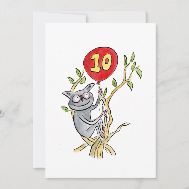 10. Geburtstag Einladung (Vorderseite)