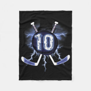10. Geburtstag - Eishockey 10 Jahre alt Fleecedecke