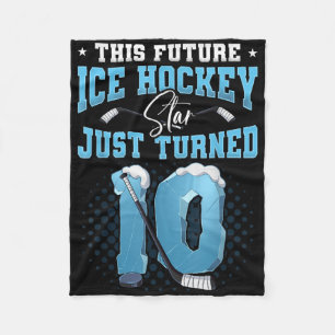 10. Geburtstag Eishockey Fleecedecke