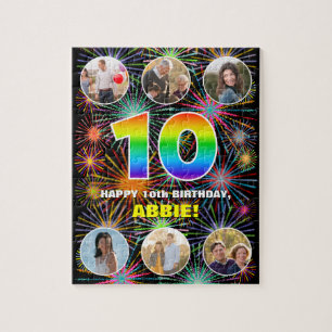 10. Geburtstag: Fun Rainbow #, Individuelle Name +