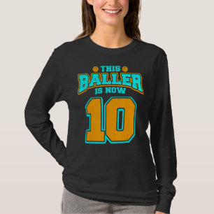 10. Geburtstag für Boy Basketball 10 Jahre altes K T-Shirt