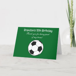 10. Geburtstag Fußball Sportboys Kinder Dankeskarte