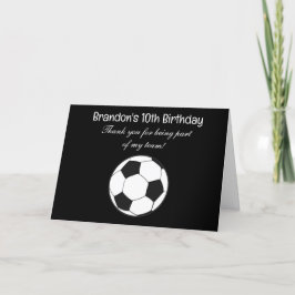 10. Geburtstag Fußball Sportboys Kinder Dankeskarte