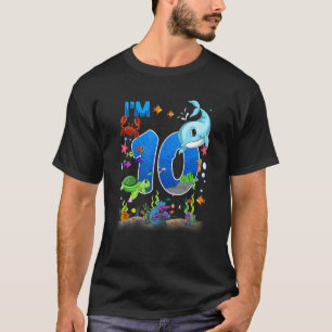 10. Geburtstag Geburtstags Wal Fisch Meer Geburtst T-Shirt