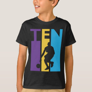 10. Geburtstag Geschenk zehn farbenfrohe Basketbal T-Shirt