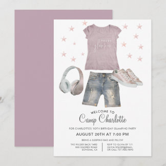 10. Geburtstag Glamping Party unter den Sternen In Einladung