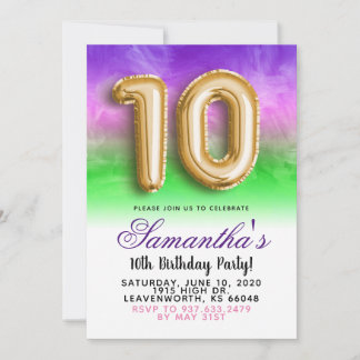 10. Geburtstag Gradient Einladung
