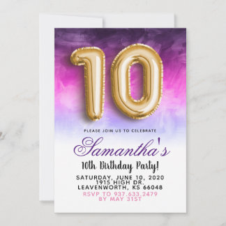 10. Geburtstag Gradient Einladung