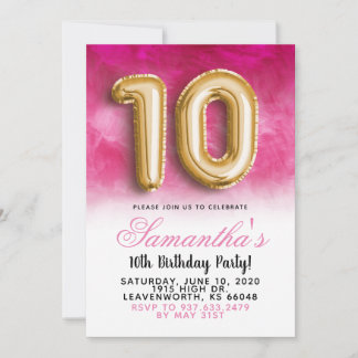 10. Geburtstag Gradient Einladung