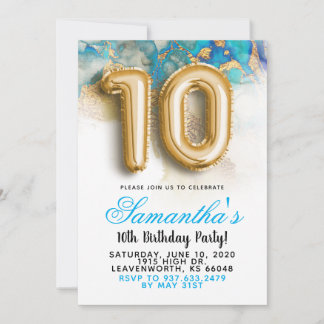10. Geburtstag Gradient Einladung