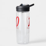 10. Geburtstag Hinzufügen Name Datum Jahr rote Vor Trinkflasche<br><div class="desc">bearbeitbares Design</div>