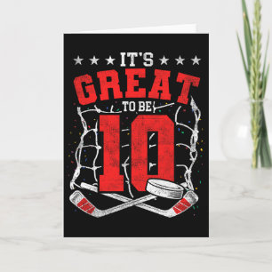 10. Geburtstag Hockey-Fans Es ist großartig, 10 Ja Karte