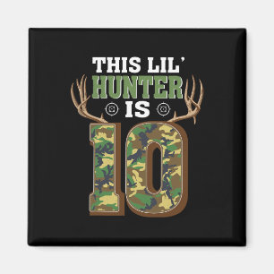 10. Geburtstag Jagd Hirsch 10 Jahre alter Jäger Magnet