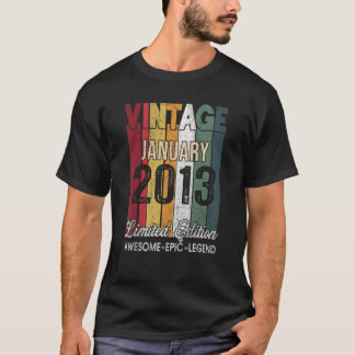 10. Geburtstag Januar 2013 10 Jahre alt T-Shirt