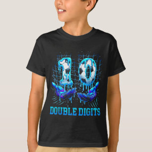 10. Geburtstag Junge Fußball Eis Drippin T-Shirt