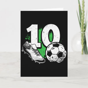 10. Geburtstag Junge Fußballspieler Fussball 10 Ja Karte