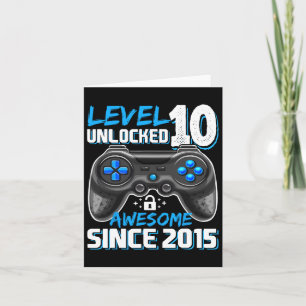 10. Geburtstag Junge Level 10 Gamer 10 Jahre Video Karte