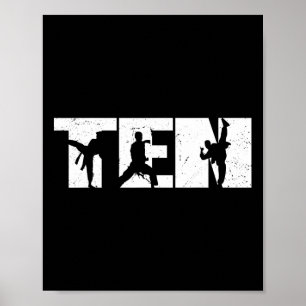 10. Geburtstag Karate Fighter 10 Jahre alter Girls Poster