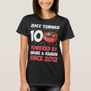 10. Geburtstag Kawaii Anime Ramen 10 Jahre Altes M T-Shirt